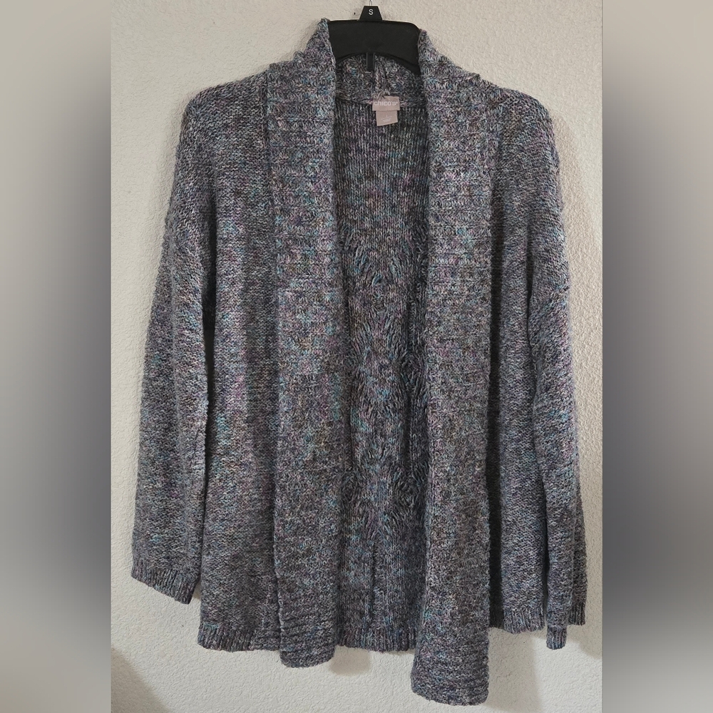 Chico's Multicolor Textured Cardigan - Picture 3 of 9